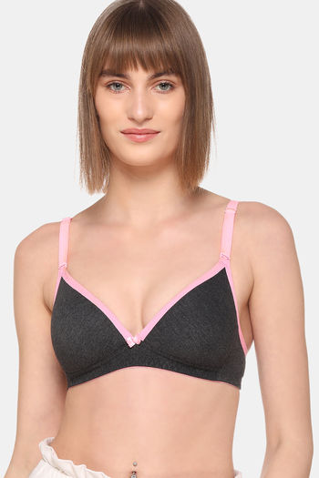 Buy Sona Padded Non Wired 3/4th Coverage Sag Lift Bra - Black Grey